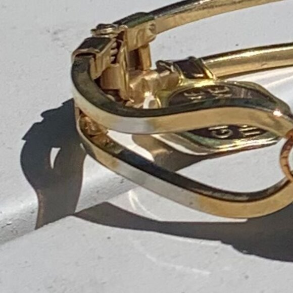 Vtg Genuine Tiger Eye Stone Cuff Bracelet - Picture 12 of 12